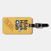 マイルの高いクラブおもしろいでカスタマイズ可能な荷物のラベル ラゲッジタグ (正面横)