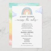 マイルを横切る赤ちゃんシャワー 招待状 (正面/裏面)