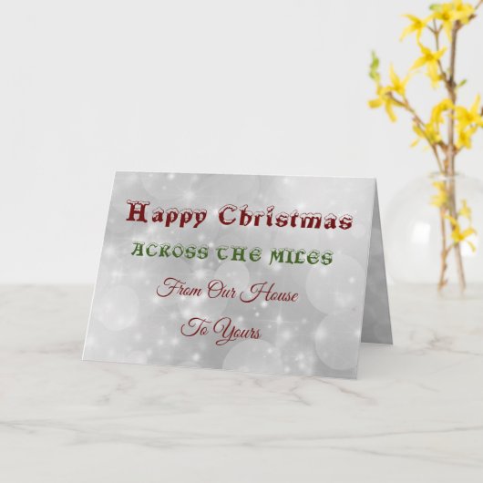 マイルを渡る幸せなクリスマス カード (黄色い花)