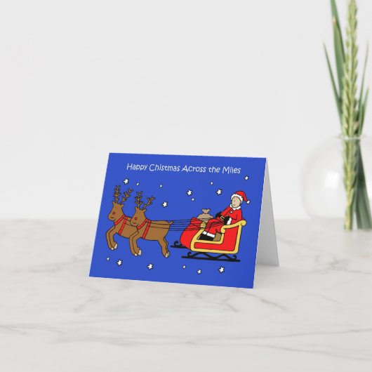マイルを渡る幸せなクリスマス カード (正面)