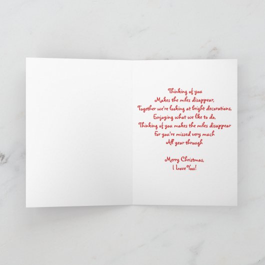 マイルを渡る愛~のメリークリスマスの~を使って シーズンカード (内部)