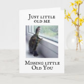 **マイルを渡る**カメはハッピーバースデー カード (黄色い花)