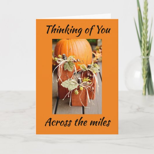 「マイルを越えて」からの幸せな感謝祭 シーズンカード (正面)