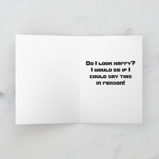 *マイルを越えて*それは人の誕生日にあった願い カード (内部)