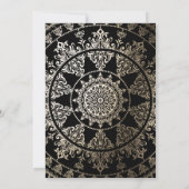 マイルエレガントストーン誕生日招待状ゴールドフォイル 招待状 (裏面)