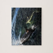 マイルカの親子　海洋生物 ジグソーパズル (縦)