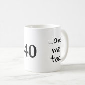 マイルスおもしろいト誕生日ギフト、カスタム年齢、 コーヒーマグカップ (正面右)