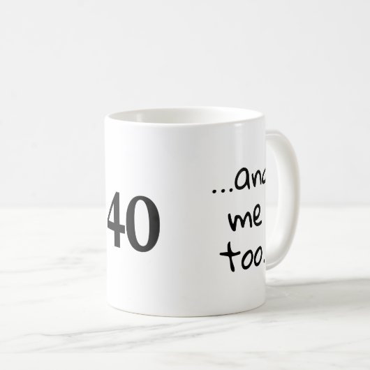 マイルスおもしろいト誕生日ギフト、カスタム年齢、 コーヒーマグカップ (正面右)