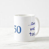 マイルスおもしろいト誕生日ギフト、カスタム年齢、 コーヒーマグカップ (正面右)