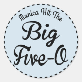 マイルスおもしろいト誕生日- 50歳 ラウンドシール