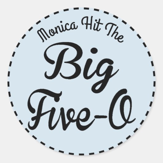 マイルスおもしろいト誕生日- 50歳 ラウンドシール (正面)