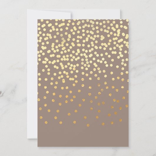 マイルスきらめくトワイン金ゴールドブルーグリッター任意の年齢 招待状 (裏面)