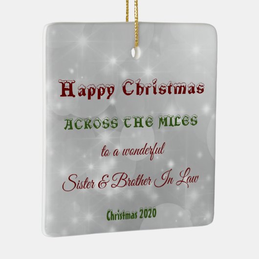 マイルスのクリスマス姉妹と義理の兄弟 セラミックオーナメント (右)