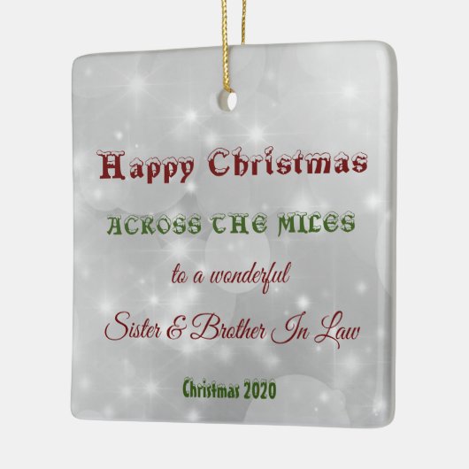 マイルスのクリスマス姉妹と義理の兄弟 セラミックオーナメント (左)