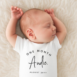 マイルストンお祝い月年名 ベビーボディスーツ