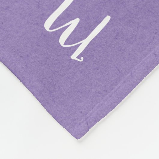 マイルストンデイジー水彩紫色の写真記念 フリースブランケット (角)