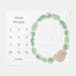 マイルストンベビーブランケットかわいいスロ男女兼用ス フリースブランケット