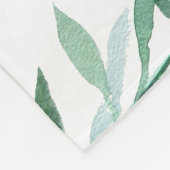 マイルストン水彩ウッドランドフォレストフォックス フリースブランケット (角)