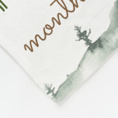 マイルストン水彩ウッドランドフォレストフォックス フリースブランケット (角)