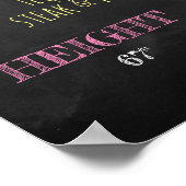 マイルストン誕生日フォトシュート大人の黒板 ポスター (角)