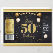 マイルストン誕生日金ゴールドブラックチップバッグラッパー (正面/裏面)