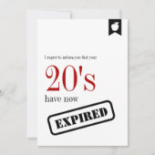 マイルストン誕生日30th誕生日カード期限切れ 招待状 (正面)