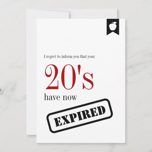 マイルストン誕生日30th誕生日カード期限切れ 招待状 (正面)