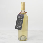 マイルストーパーソナライズされたンバーサリーワインラベル ボトルネックタグ (アングル)