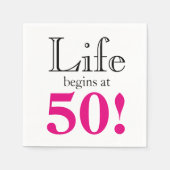 マイルストーンおもしろい誕生日の高齢化ユーモア50歳の誕生日 スタンダードカクテルナプキン (正面)
