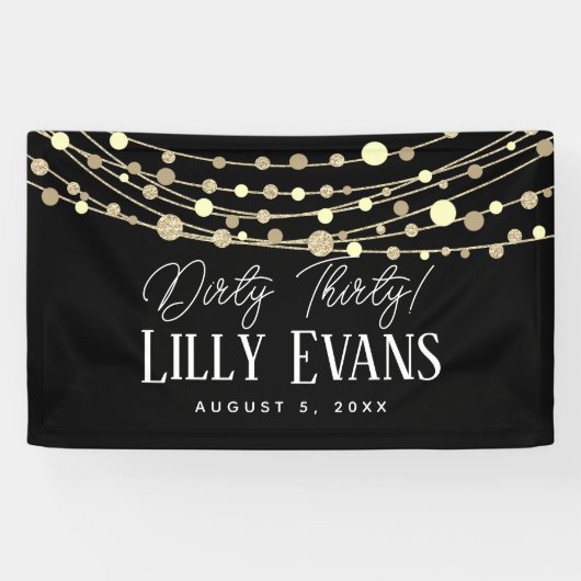マイルストーンのバースデーカスタマイズタバナー、ダーティ30歳 横断幕 (横)