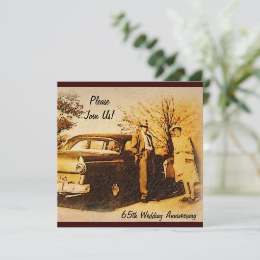 マイルストーンのヴィンテージ・アニバーサリー・パーティー招待状 招待状 (スタンド正面)