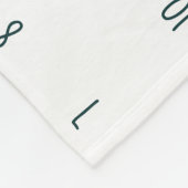 マイルストーンの成長の追跡 – 白と緑の開花 フリースブランケット (角)