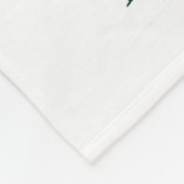 マイルストーンの水の色のトラッカー、白い開花 フリースブランケット (角)