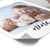 マイルストーンの誕生日のサイン、印刷可能なベビーの最初 ポスター (角)