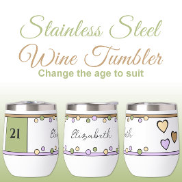 マイルストーンの誕生日21番目の名前パープルグリーン