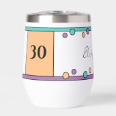 マイルストーンの誕生日30th名オレンジグリーン (正面)