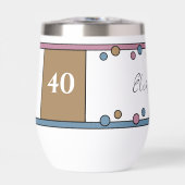 マイルストーンの誕生日40番目の名前は茶色の青 (正面)