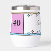 マイルストーンの誕生日40th名ブルーベージュ (正面)