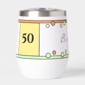 マイルストーンの誕生日50th名イエローオレンジ (正面)