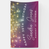 マイルストーンカスタマイズバースデータバナー、30歳の誕生日 横断幕 (縦)