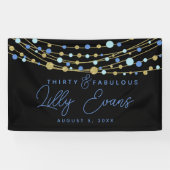 マイルストーンカスタマイズバースデータバナー、40th blue 横断幕 (横)