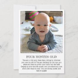 マイルストーンキープサプライカード： 4ヶ月 案内状