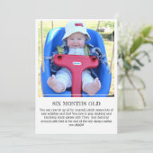 マイルストーンキープサプライカード: 6ヶ月 案内状 (スタンド正面)