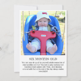 マイルストーンキープサプライカード： 6ヶ月 案内状