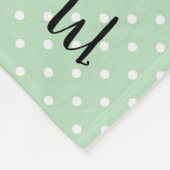 マイルストーングリーンマーメイドユニコーン水玉模様記念 フリースブランケット (角)