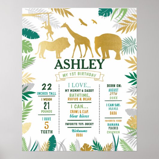 マイルストーンジャングルポスター1stワイルド金ゴールドガールボーイ ポスター (正面)