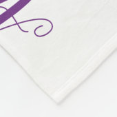 マイルストーンツインベビーガールウォーターの花パープル フリースブランケット (角)