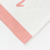 マイルストーンツインベビーガールピーチの成長チャート フリースブランケット (角)