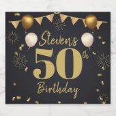 マイルストーンバースデーゴールドブラックビールボトルラベル ビールラベル (シングルラベル)