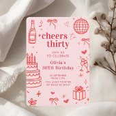 マイルストーンバースデーパーティー招待状 | 応援～三十 招待状
